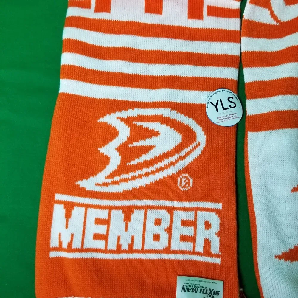 Anaheim Ducks Orange Alliance 2019-20 Season Ticket Holder Scarf EUC